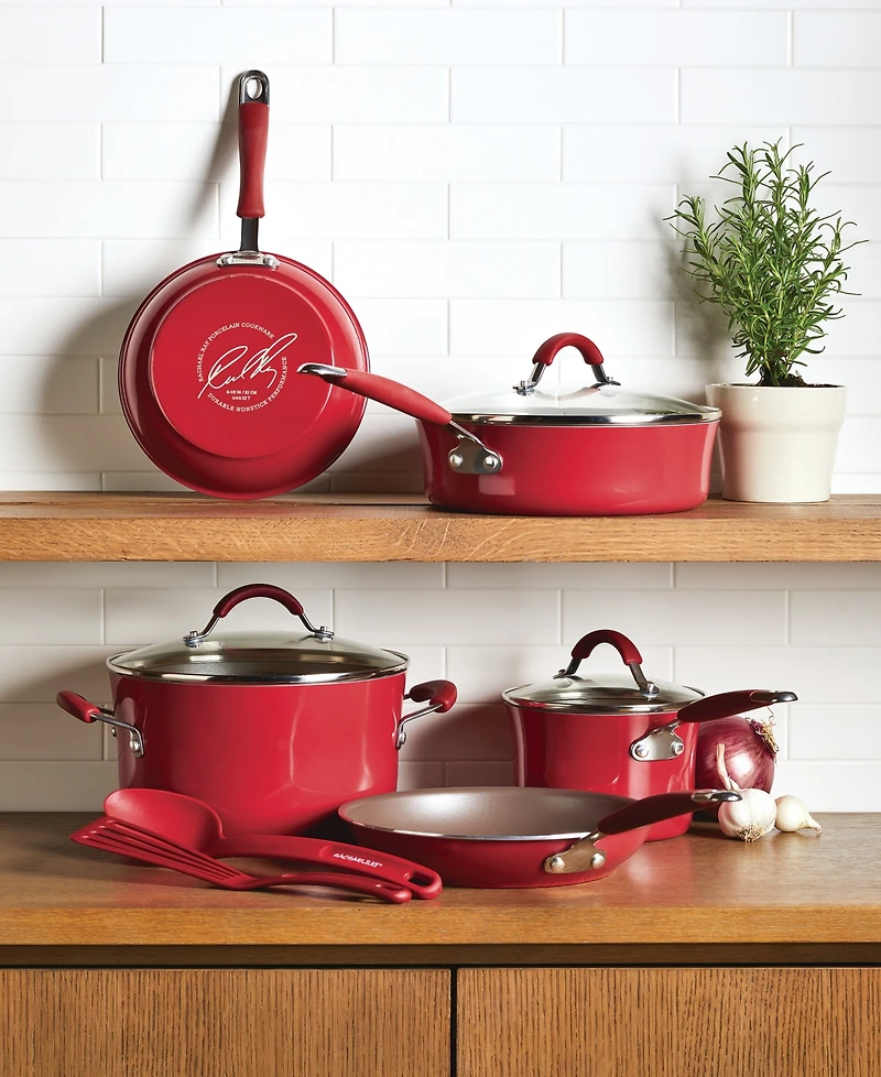 Rachael Ray Cucina Porcelain Enamel 10 Piece Nonstick Cookware Set