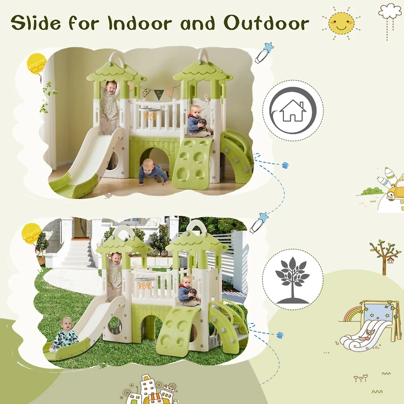 Streamdale 8-in-1 Toddler Climber & Slide Playset
