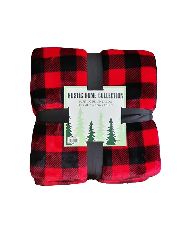 Arkwright Home Arkwright Rustic Home Buffalo Plaid Throw Blanket, 50x70, Color Options