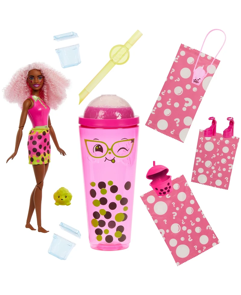 Barbie Pop Reveal Bubble Berry Bliss Scented Tea Series & Doll Accessories Set