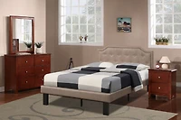 Streamdale Selma Nightstand With 2 Drawers Storage In Brown Finish