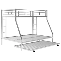 Streamdale Twin over Full Bunk Bed with Trundle and Ladders