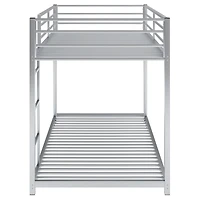 Streamdale Twin Over Metal Bunk Bed, Low Bed With Ladder