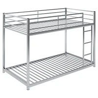 Streamdale Twin Over Metal Bunk Bed, Low Bed With Ladder
