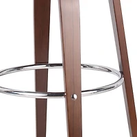 Streamdale Bentwood Barstool with Faux Leather