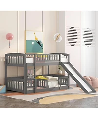 Streamdale Twin Bunk Bed w/ Slide and Ladder