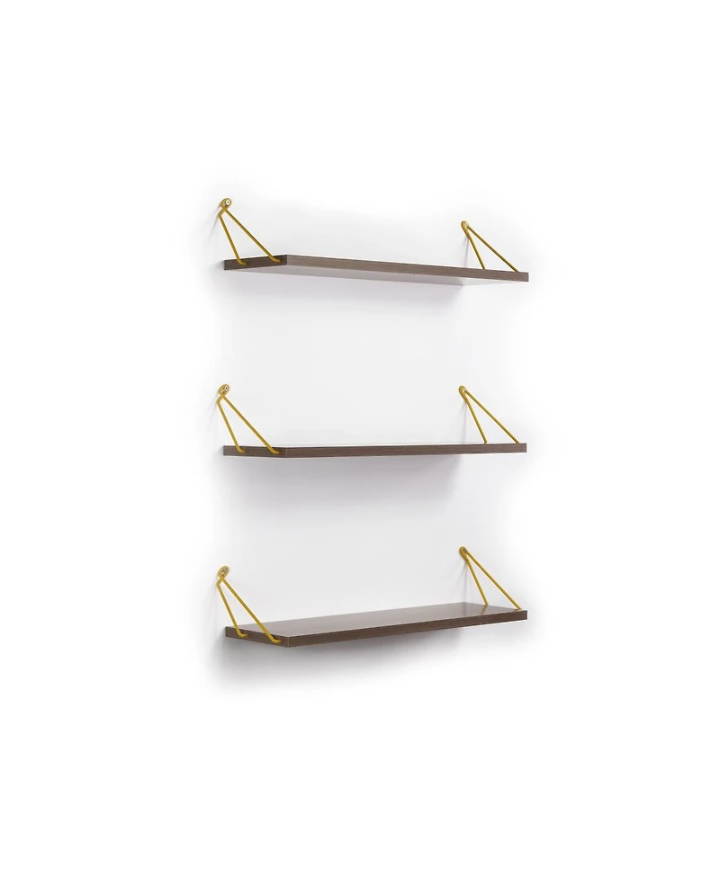 Streamdale Altai Floating Metal Shelves, Triple