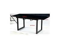 Streamdale Furniture Black Extendable Dining Table, Space-Saving Kitchen Table (70.86" x 31.5" x 29.5")