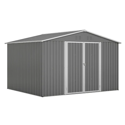Streamdale 10x8FT All-Weather Metal Storage Shed with Lockable Doors