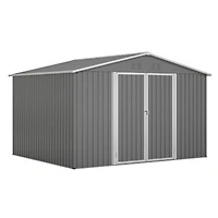 Streamdale 10x8FT All-Weather Metal Storage Shed with Lockable Doors