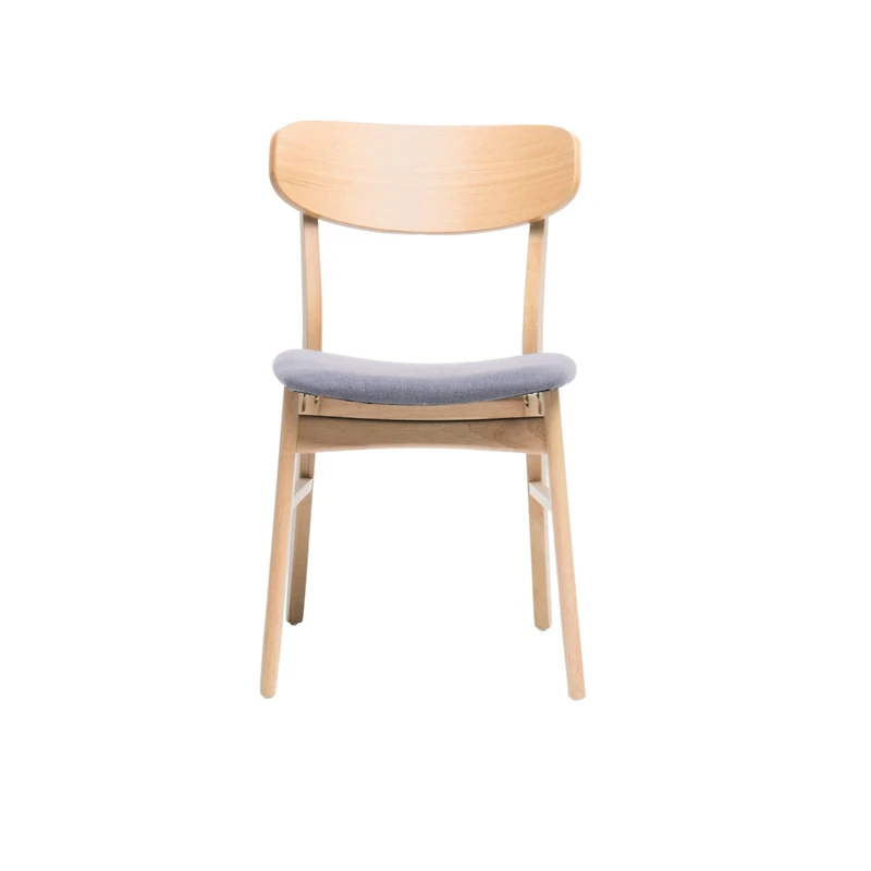 Streamdale Elegant and Comfy Dining Chairs 2 Fabric Rubberwood