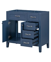 Streamdale 36" Blue Bathroom Vanity Base with Drawers