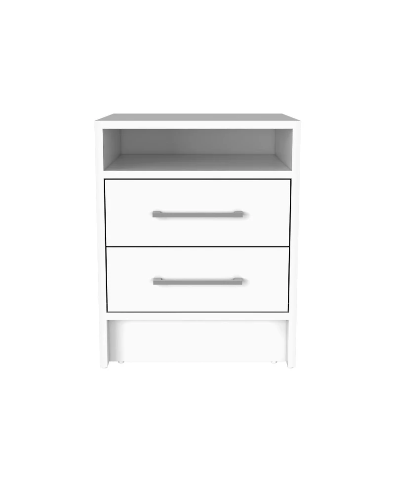 Streamdale Furniture Eter Nightstand, Superior Top, Two Drawers