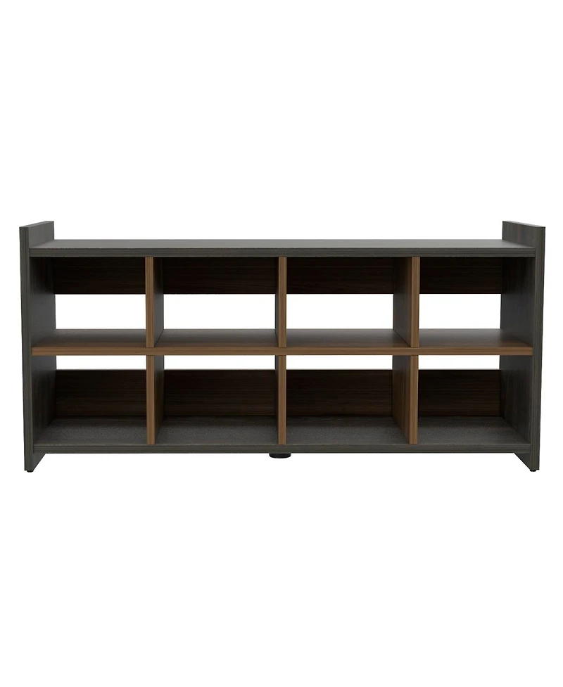 Streamdale Entryway Storage Unit, Eight Shoe Capacity - Espresso Mahogany