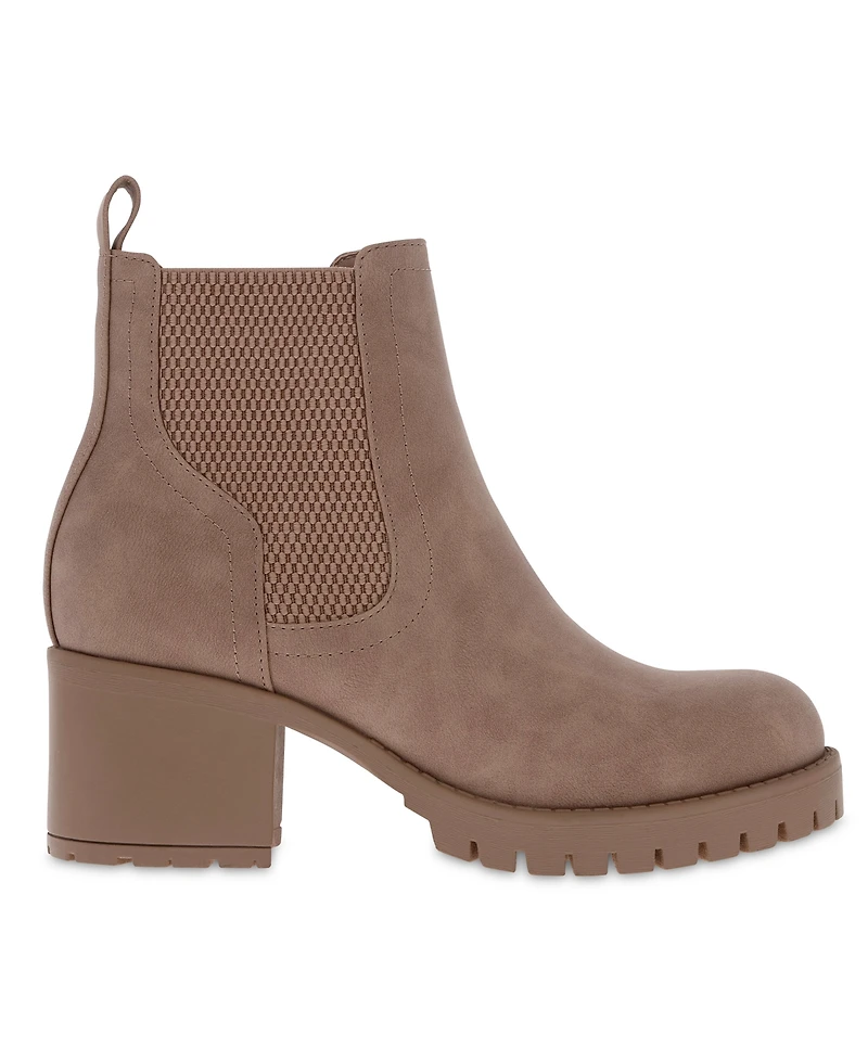 Mia Women's Jonna Lug Sole Block-Heel Booties