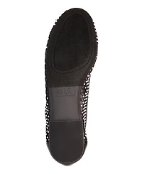 Mia Women's Unica Mary-Jane Rhinestone Mesh Flats