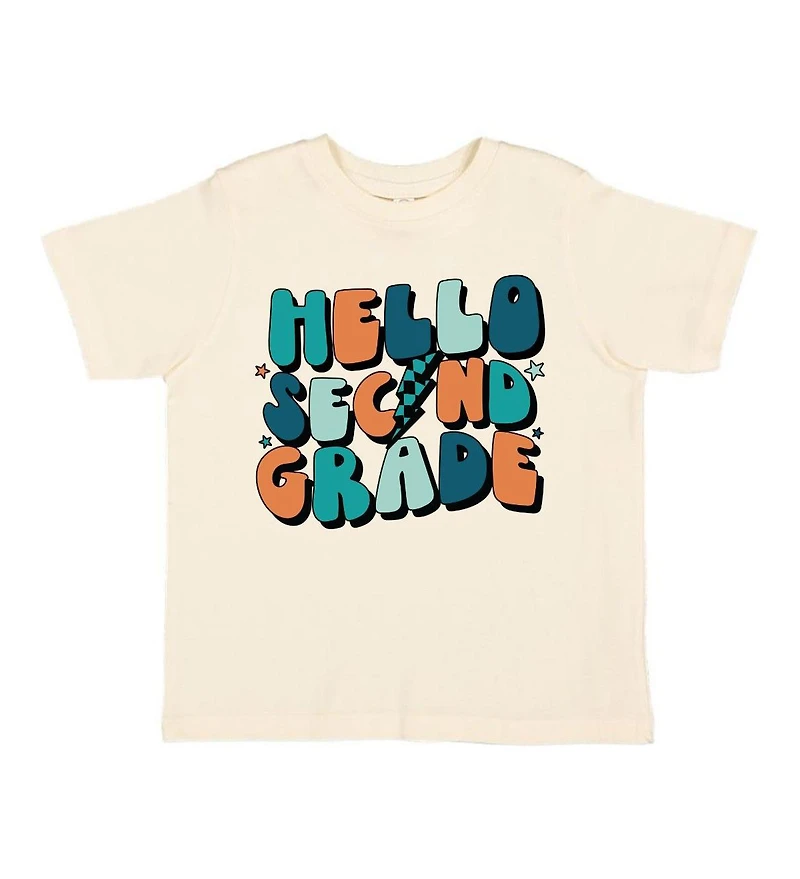 Sweet Wink Toddler Boys Hello Second Grade Short Sleeve T-Shirt