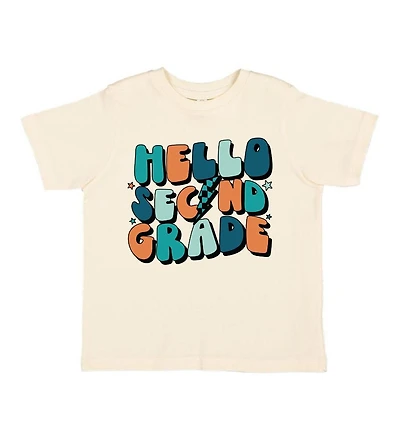 Sweet Wink Toddler Boys Hello Second Grade Short Sleeve T-Shirt