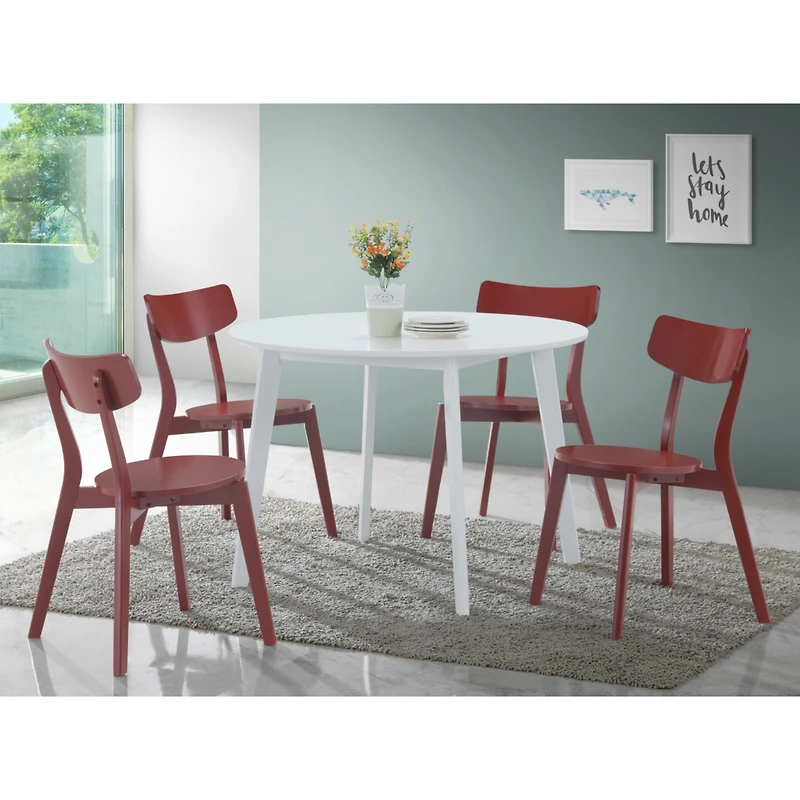 Streamdale Furniture Roma Contemporary White Round Dining Table