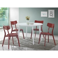 Streamdale Furniture Roma Contemporary White Round Dining Table