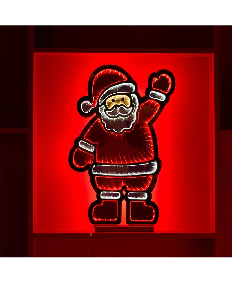 Slickblue Santa Infinity Light 22.5"H Acrylic Ul Plug Included