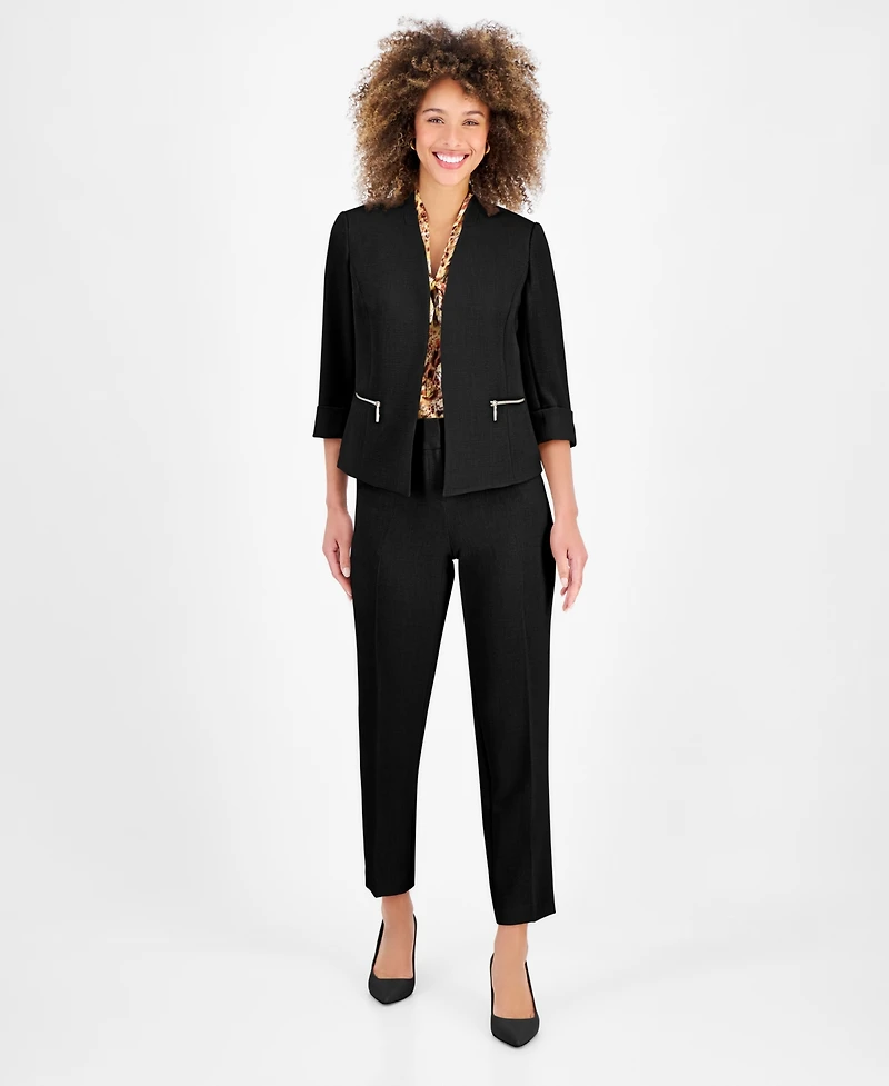 Kasper Women's Blazer with Zipper Pocket Detail