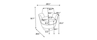 Streamdale Modern Swivel Office Chair with Cushion & Height Adjustment