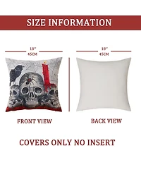 Caromio 4Pcs Halloween Decorative Throw Pillow Covers 18" x 18"