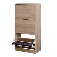 Streamdale Furniture 3-Drawer Shoe Storage Cabinet, 3-Tier Wood Shoe Rack Storage Organizer For Entryway