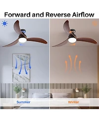 Sofucor 52 Smart Low Profile Flush Mount Ceiling Fan