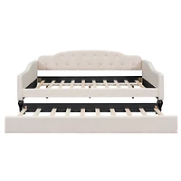 Simplie Fun Full Size Upholstered Tufted Daybed With Twin Size Trundle