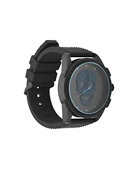 Ed Hardy Men's Black Silicone Strap Analog Watch 48mm