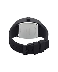 Ed Hardy Men's Matte Black Silicone Strap Analog Watch 53mm