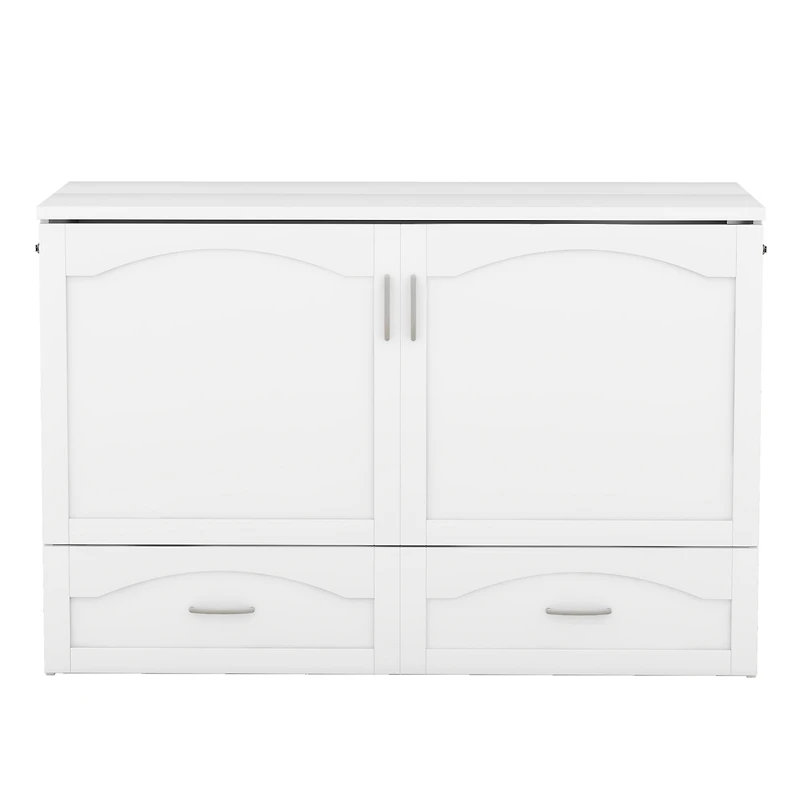 Streamdale Queen Size Wall Bed with Drawer and Charging Ports