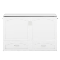 Streamdale Queen Size Wall Bed with Drawer and Charging Ports