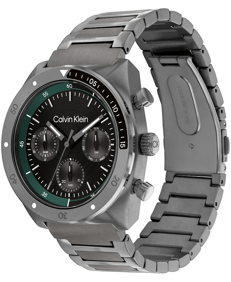 Calvin Klein Men's Flex Grey Stainless Steel Bracelet Watch 42mm