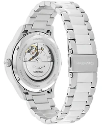 Calvin Klein Unisex Iconic Automatic Silver Stainless Steel Bracelet Watch 40mm