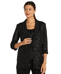 R & M Richards Women's Sequined Jacket, Top Pants
