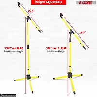 5 Core Microphone Stand 4 Pcs Floor Height Adjustable w Telescoping Boom Arm