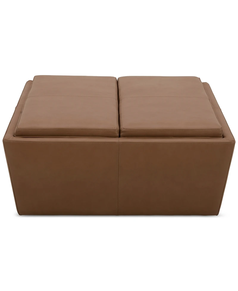 Stolly Leather Storage Ottoman, Created for Macy's