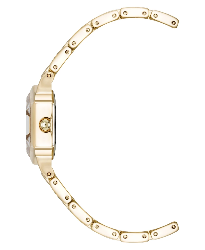 Anne Klein Women's Quartz Petite Hexagonal Gold-Tone Alloy Metal Bracelet Watch, 21mm