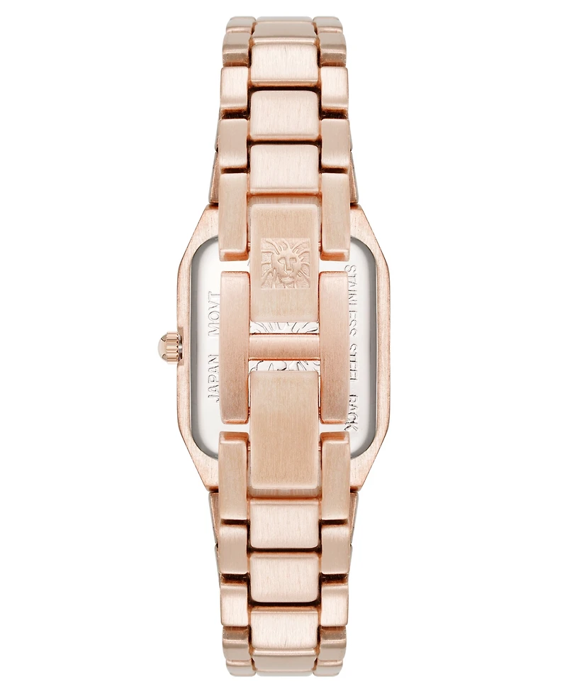 Anne Klein Women's Quartz Roman Numeral Bezel Rose Gold-Tone Alloy Metal Watch, 23mm