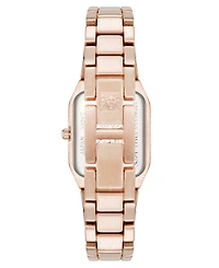 Anne Klein Women's Quartz Roman Numeral Bezel Rose Gold-Tone Alloy Metal Watch, 23mm