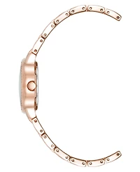 Anne Klein Women's Quartz Crystal Embellished Rose Gold-Tone Alloy Metal Bracelet Watch, 26mm