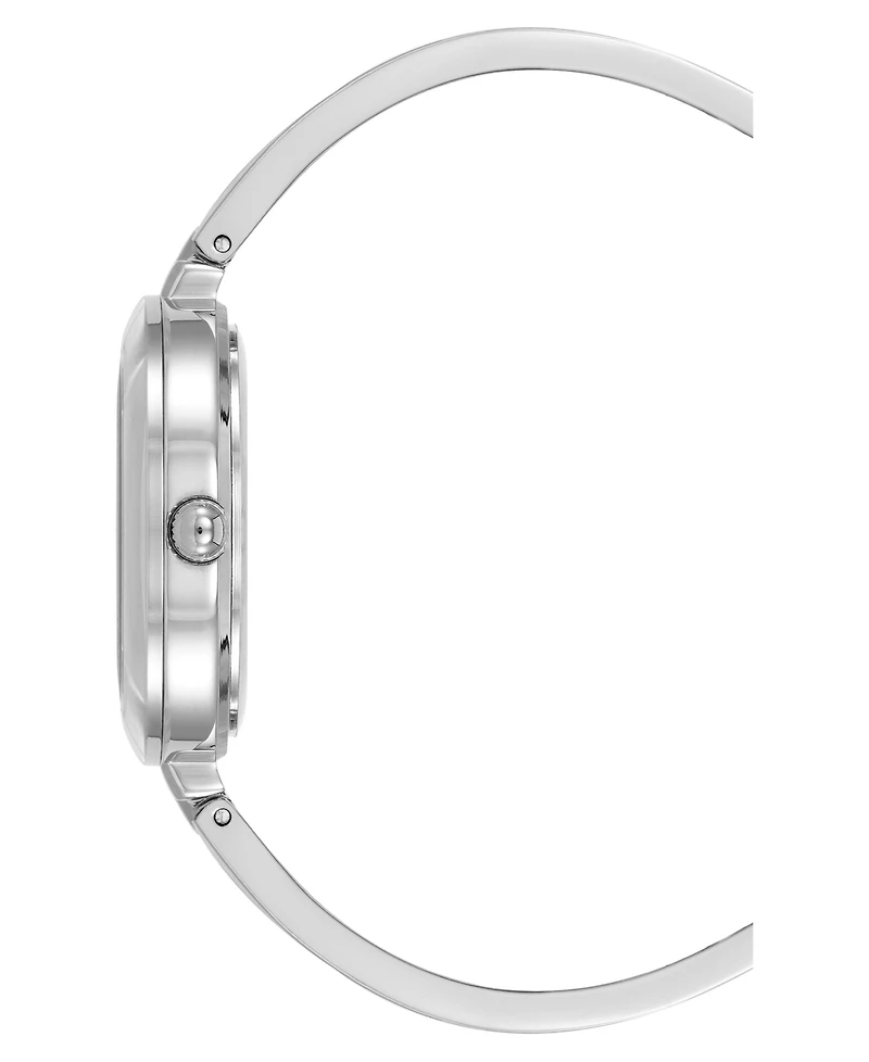 Anne Klein Women's Quartz Interchangeable Bezel Silver-Tone Alloy Metal Watch Set, 30mm