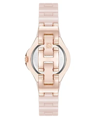 Anne Klein Women's Quartz Pink Ceramic Bracelet Watch, 30mm