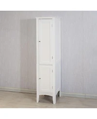 Streamdale White Freestanding Tower Cabinet with 2 Shutter Doors