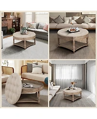 Round Tufted Ottoman: Style, Storage, Comfort