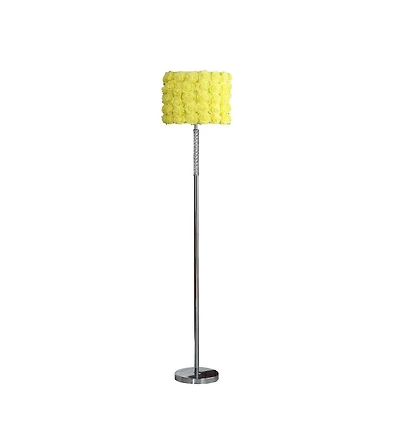 Streamdale 63"In Yellow Roses In Bloom Acrylic/Metal Floor Lamp