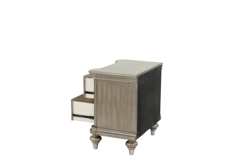 Simplie Fun Nightstand In Champagne
